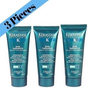 Lot of 3 Kerastase Bain Therapiste Balm In Shampoo 3 X 20ml  (60ml) Travel New